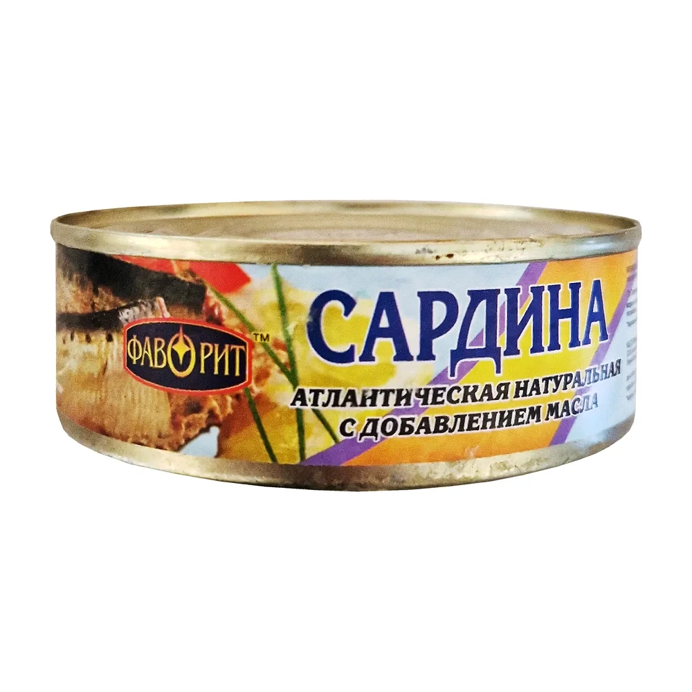 Сардина с добавлением масла, банка №3